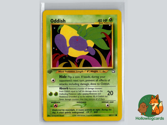 1st Edition Oddish (68/111) - Neo Genesis Pokémon Card