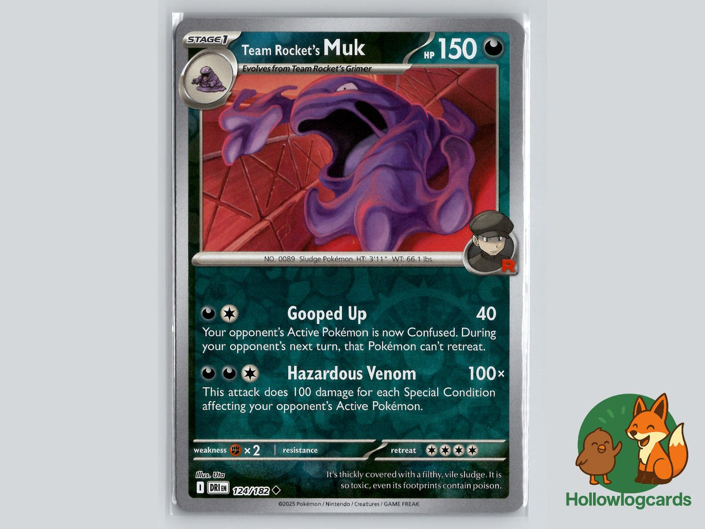 Team Rocket's Muk (124/182) - Destined Rivals Pokémon Card