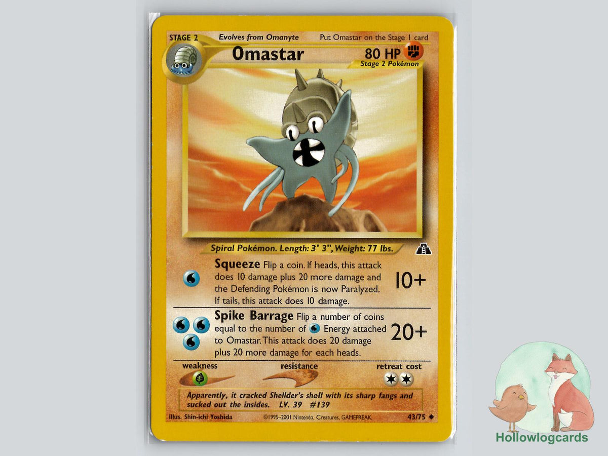 Omastar (43/75) - Neo Discovery Pokémon Card
