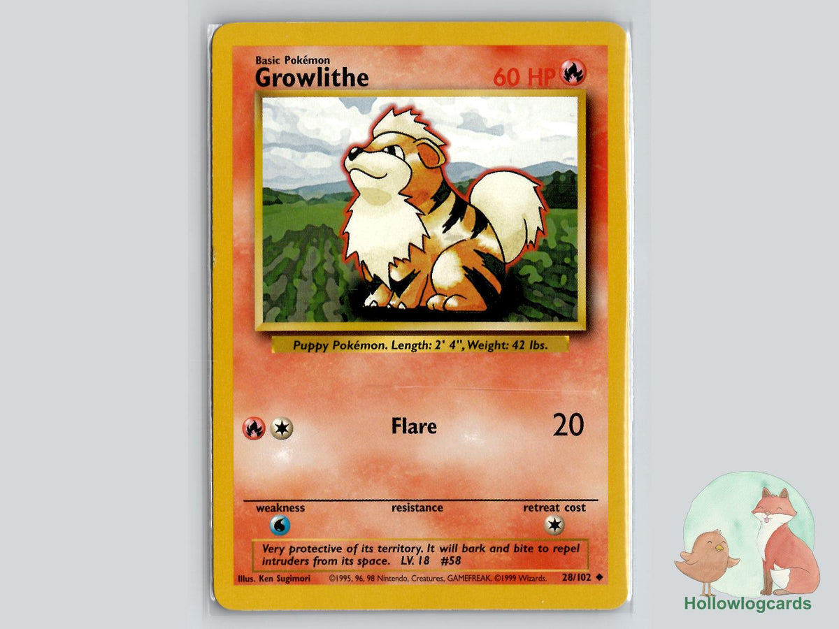 Growlithe (28/102) - Base Pokémon Card