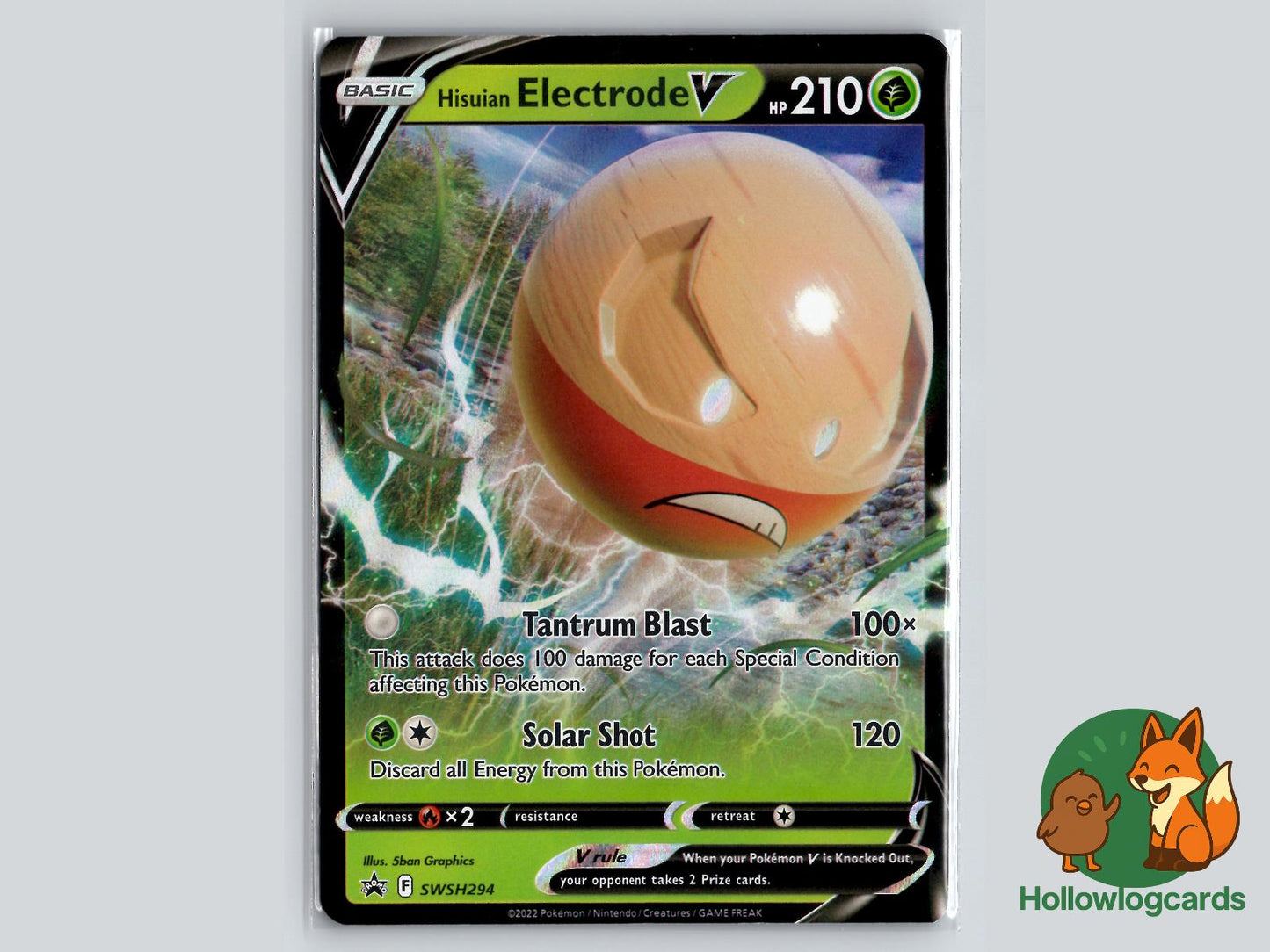 Hisuian Electrode V (SWSH294) - Sword & Shield Pokémon Card