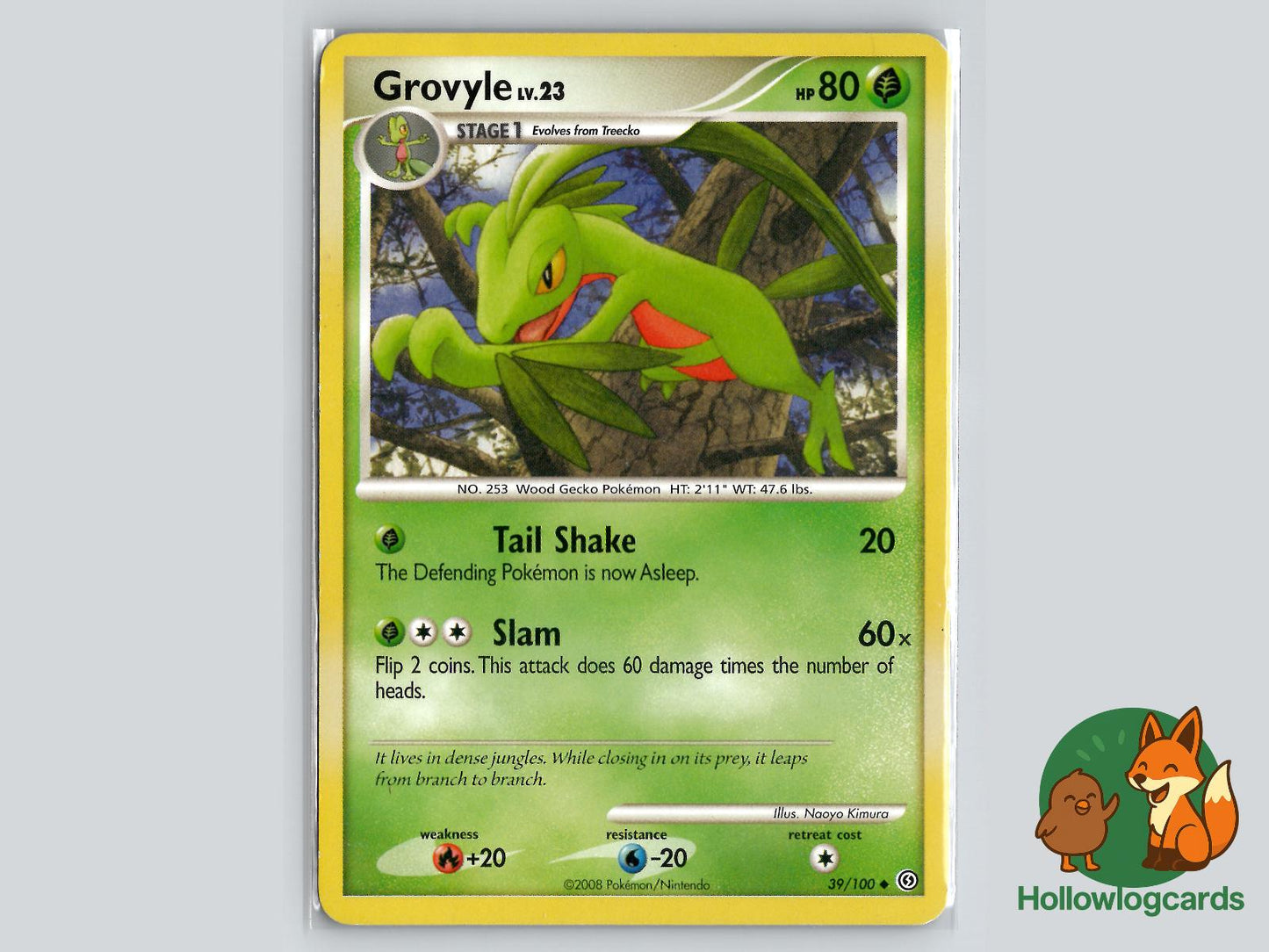 Grovyle (39/100) - Stormfront Pokémon Card