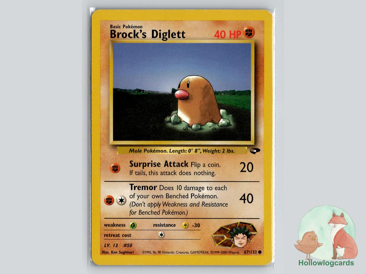 Brock's Diglett (67/132) - Gym Challenge Pokémon Card