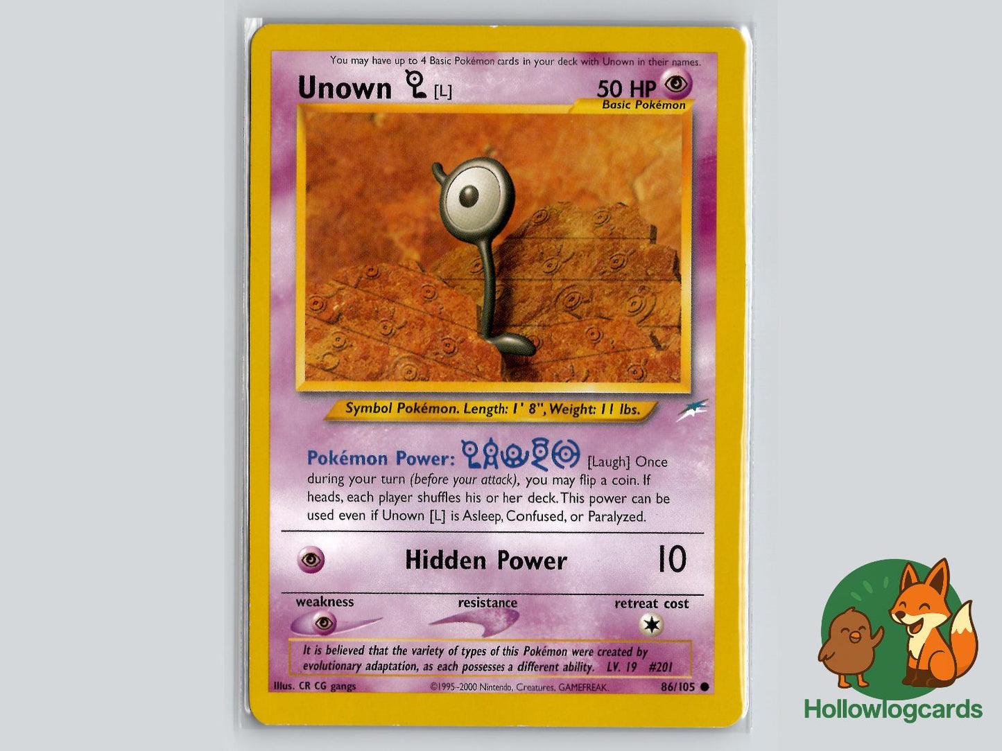 Unown [L] (86/105) - Neo Destiny Pokémon Card
