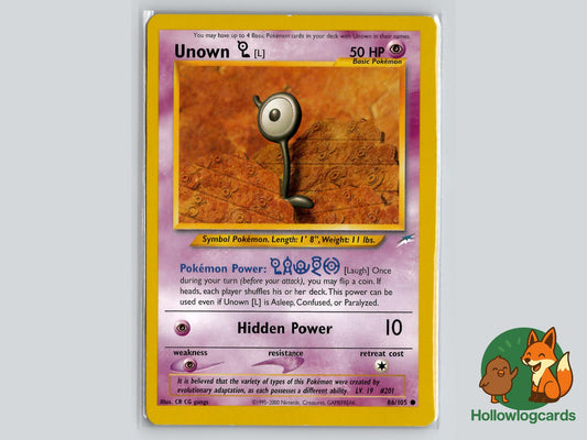 Unown [L] (86/105) - Neo Destiny Pokémon Card
