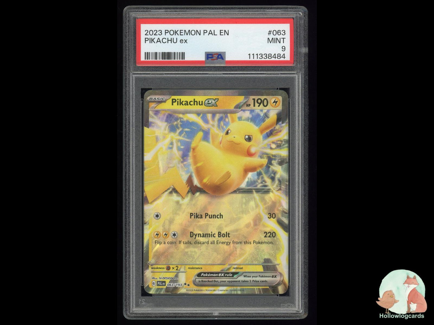 Graded Pikachu EX (063/193) Pokémon Card