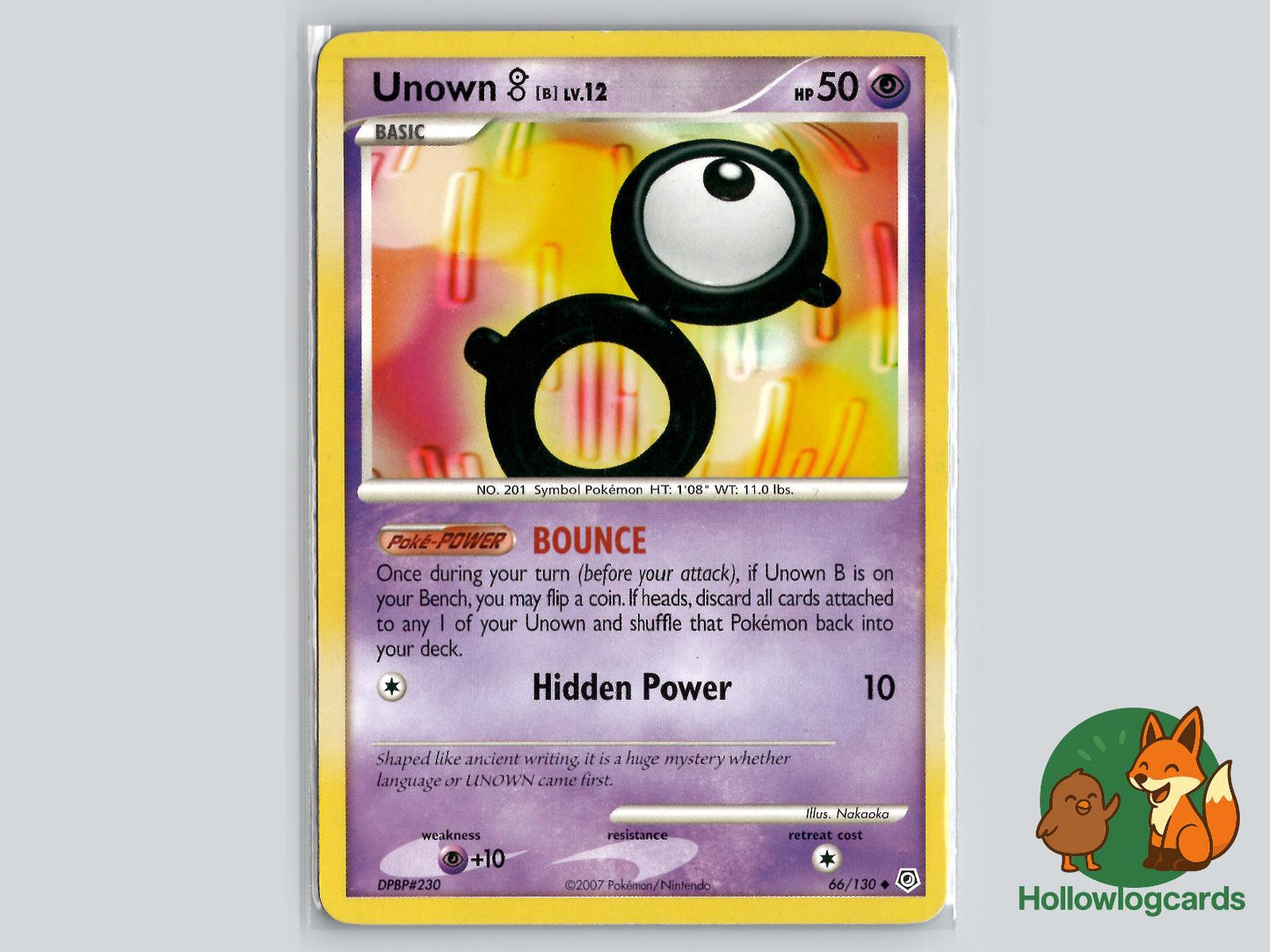 Unown [B] (66/130) - Diamond & Pearl Pokémon Card