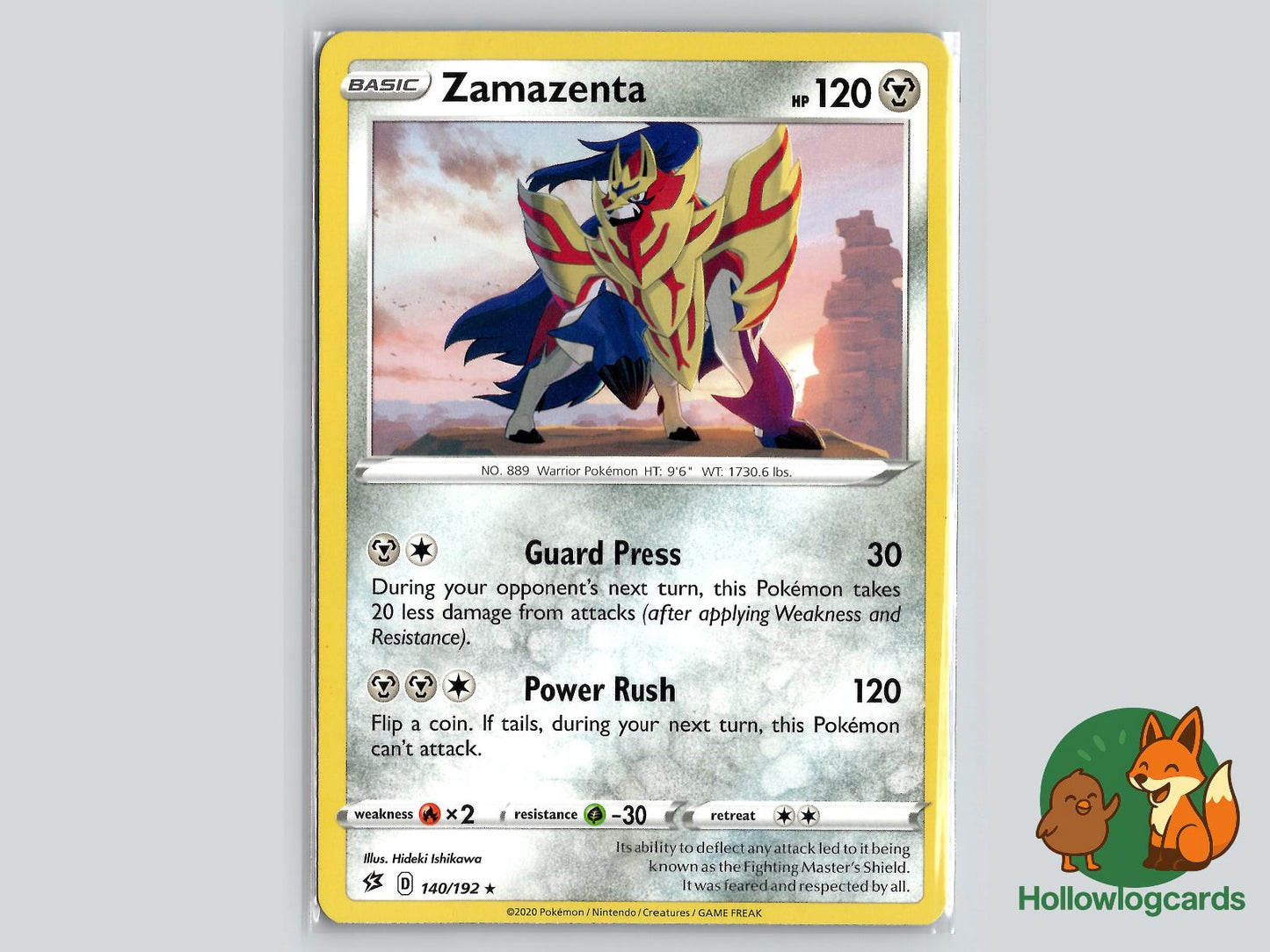Zamazenta (140/192) - Rebel Clash Pokémon Card