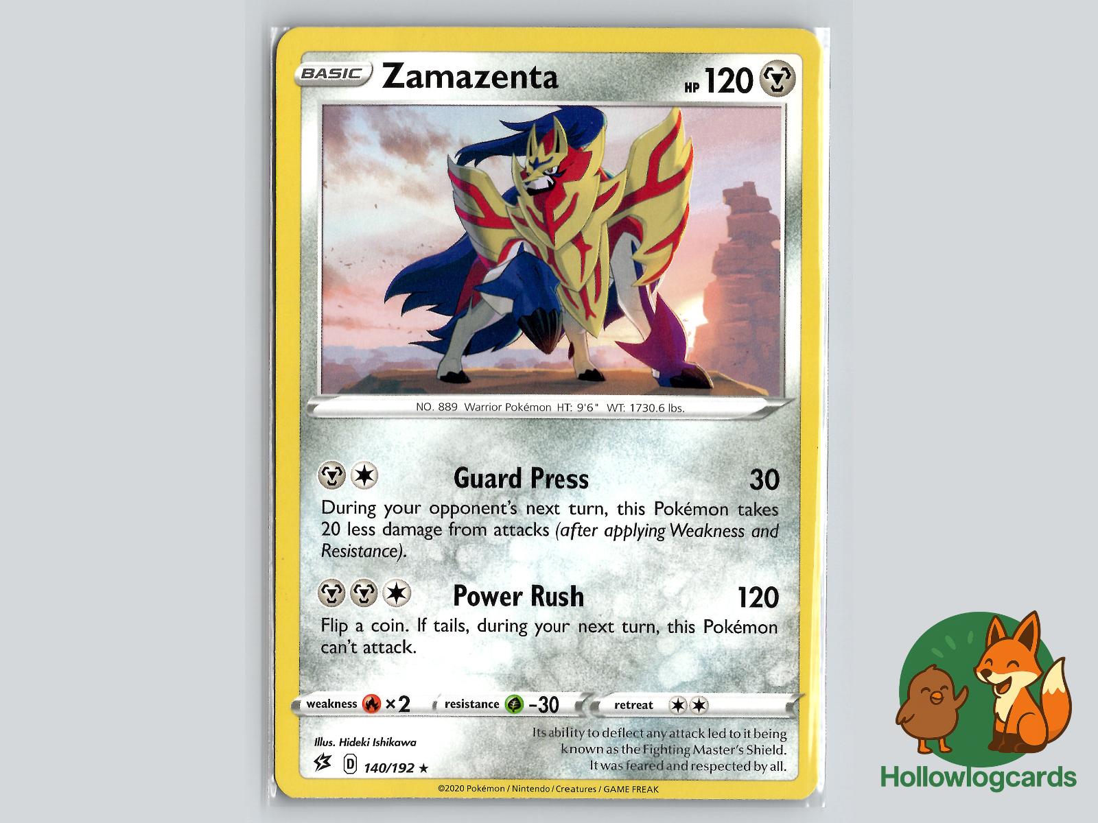 Zamazenta (140/192) - Rebel Clash Pokémon Card