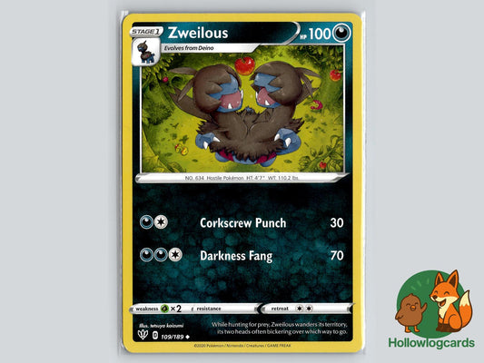 Zweilous (109/189) - Darkness Ablaze Pokémon Card