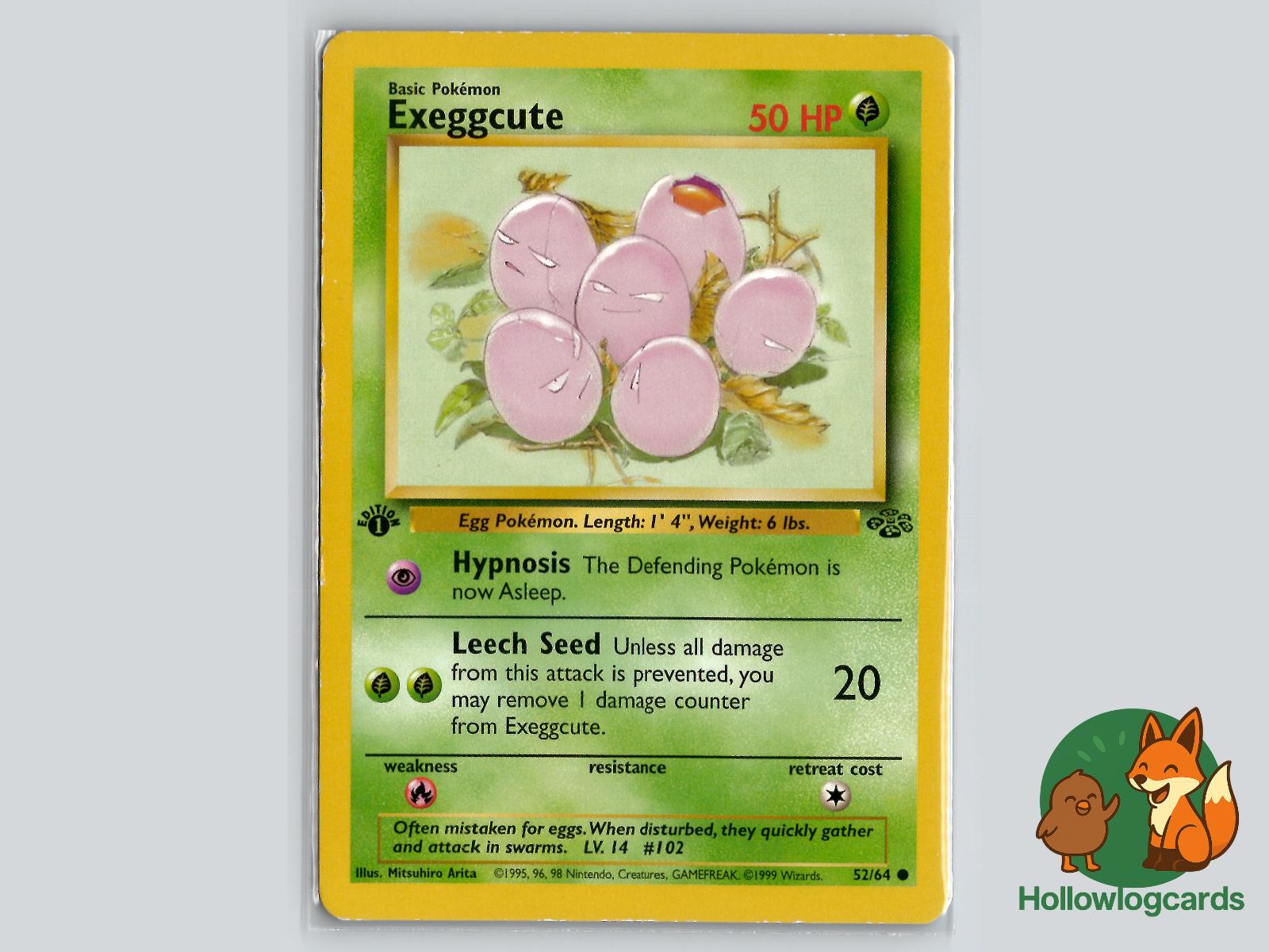 1st Edition Exeggcute (52/64) - Jungle Pokémon Card