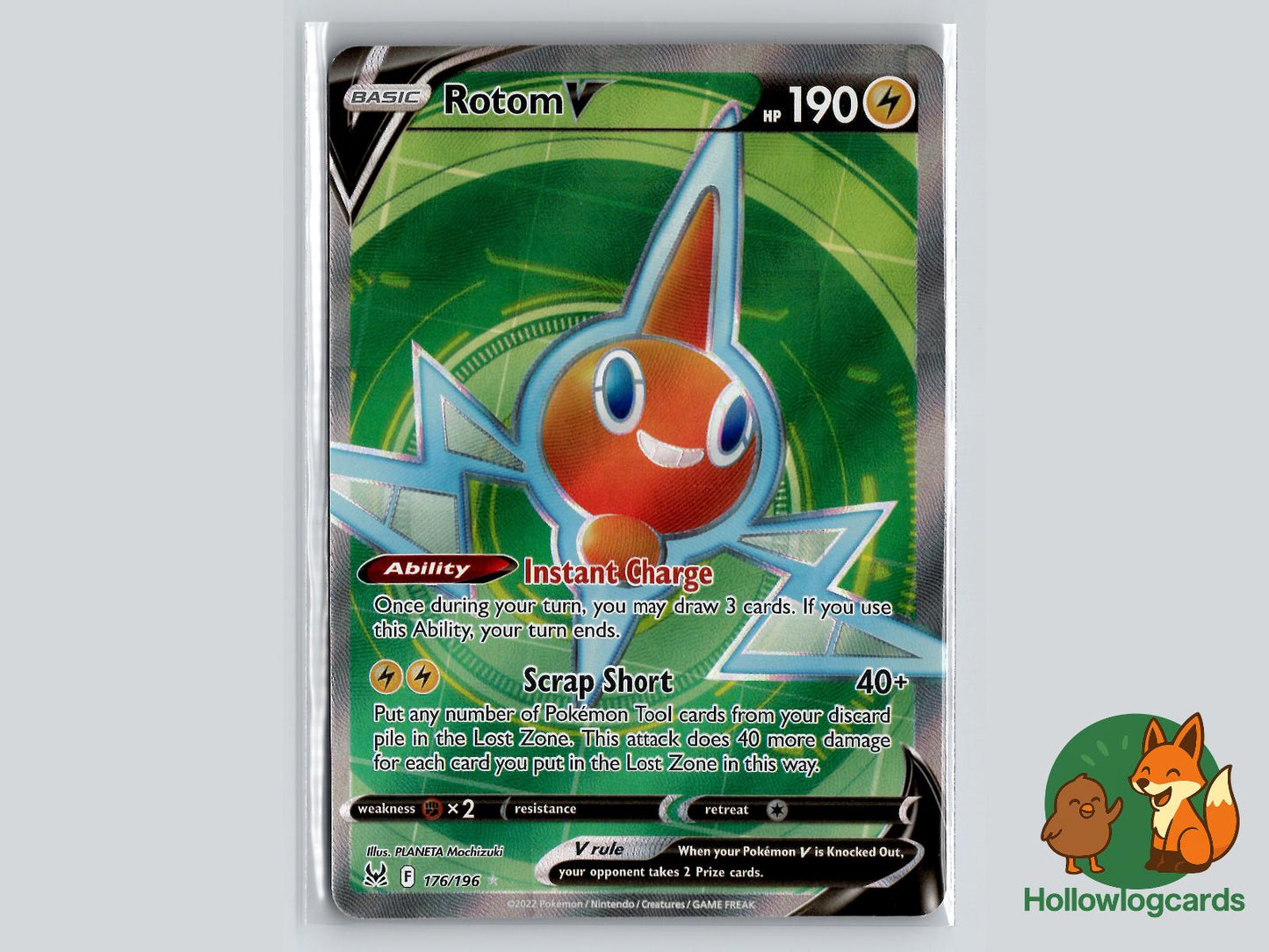 Rotom V (176/196) - Lost Origin Pokémon Card