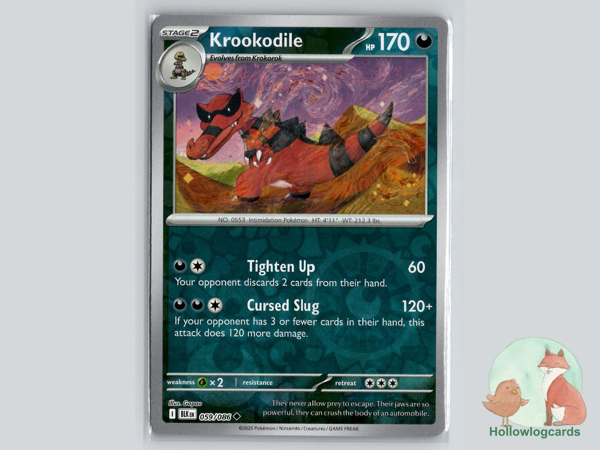 Krookodile (059/086) - Black Bolt Pokémon Card