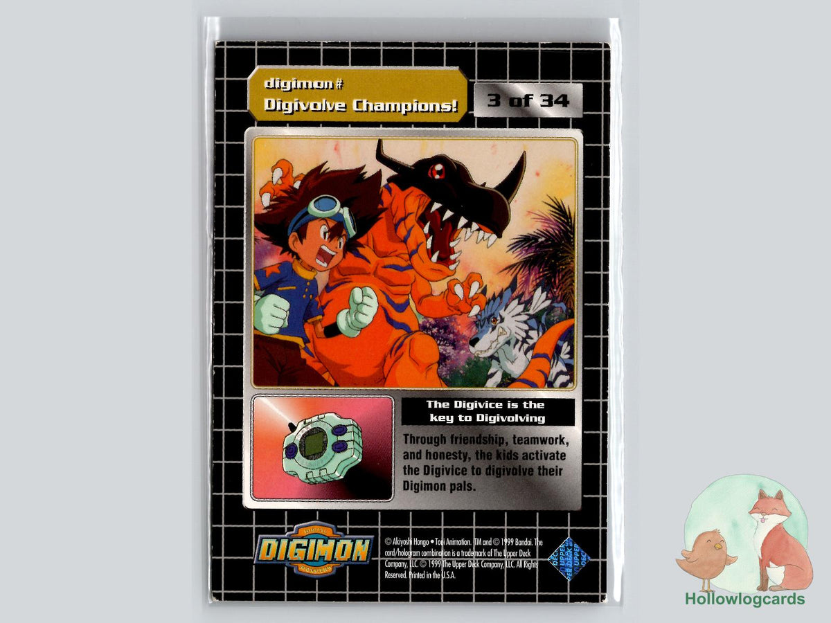 Digivolve! Champions!! (3/34) Exclusive Preview Stamped - 1999 Upper Deck Digimon