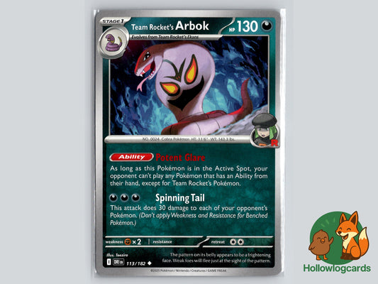 Image of Team Rockets Arbok Destined Rivals (DRI) #113