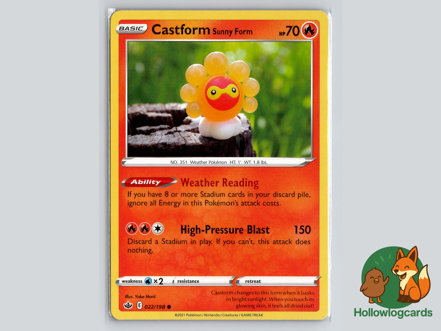 Image of Castform Sunny Form Chilling Reign (CRE) #022