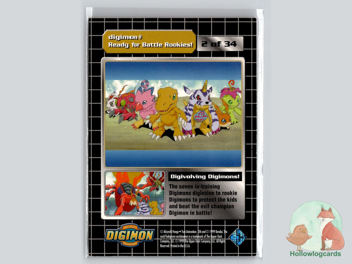 Ready for battle! Rookies!! (2/34) Exclusive Preview Stamped - 1999 Upper Deck Digimon
