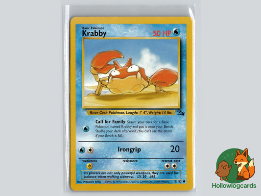 Krabby (51/62) - Fossil Pokémon Card
