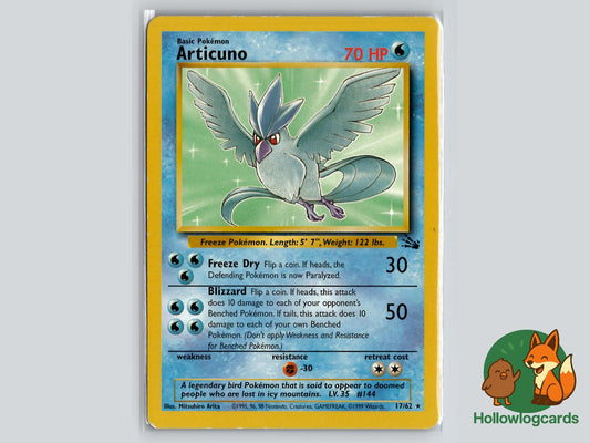 Articuno (17/62) - Fossil Pokémon Card