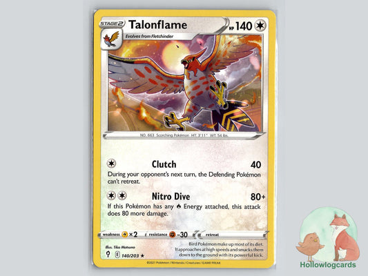 Talonflame (140/203) - Evolving Skies Pokémon Card