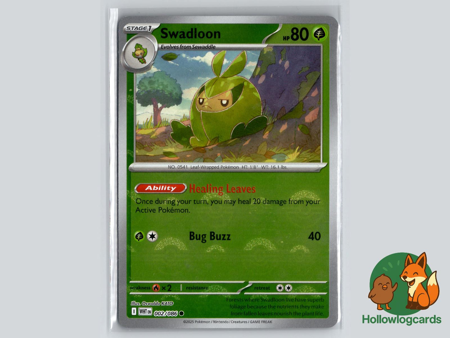 Swadloon (002/086) - White Flare Pokémon Card