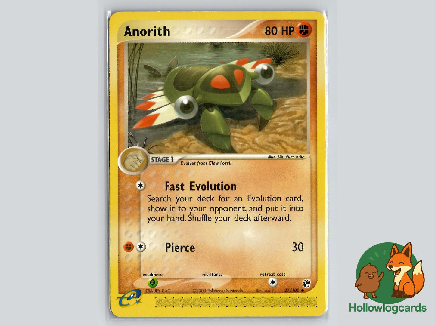 Anorith (27/100) - Sandstorm Pokémon Card