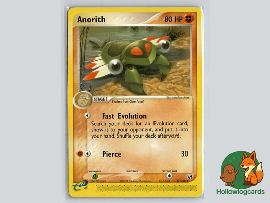 Anorith (27/100) - Sandstorm Pokémon Card