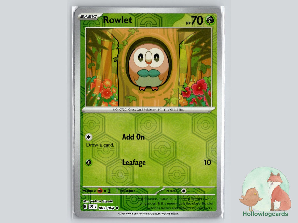 Rowlet (003/064) - Shrouded Fable Pokémon Card
