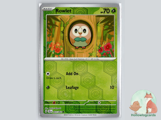 Rowlet (003/064) - Shrouded Fable Pokémon Card