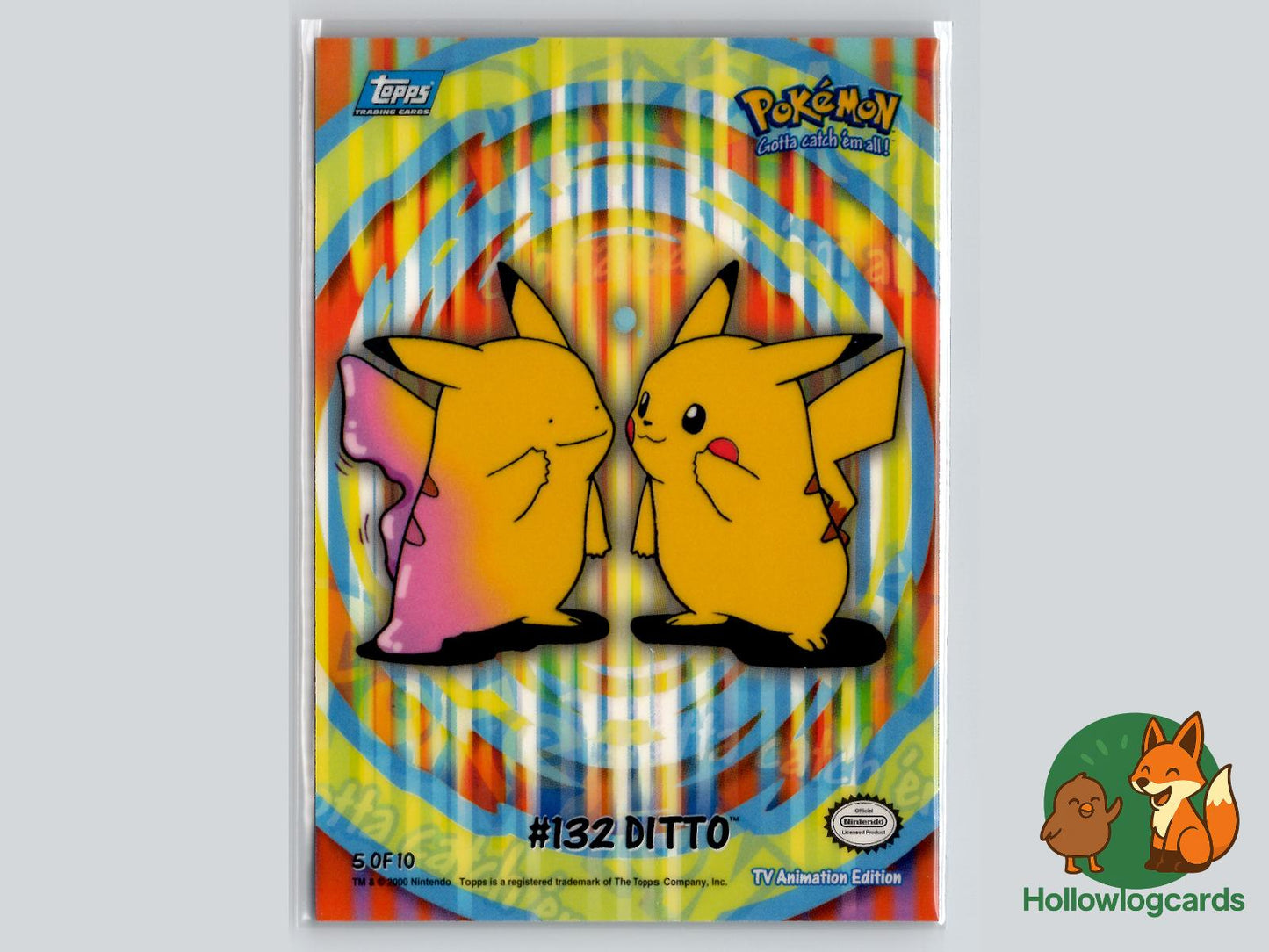 Ditto and Pikachu Pokémon Card