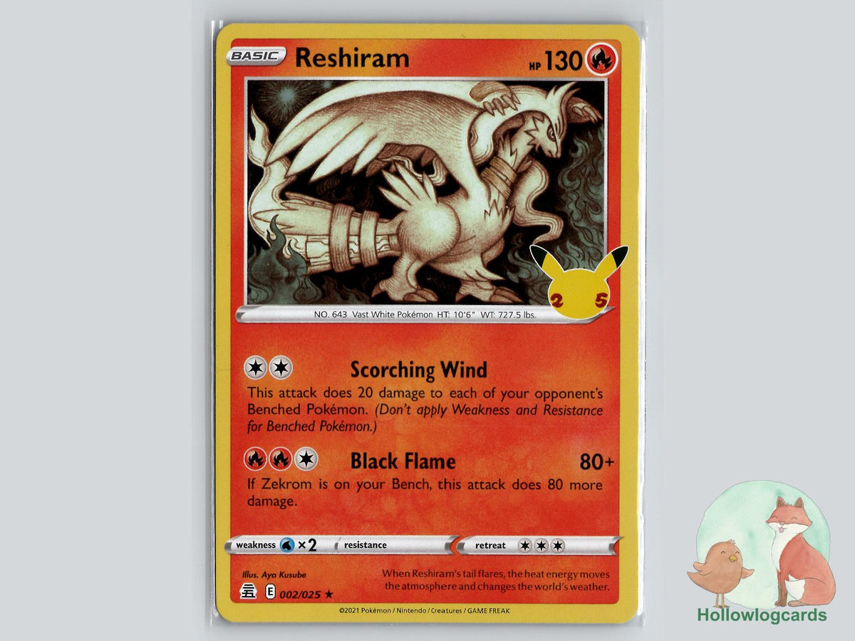 Reshiram (002/025) - Celebrations Pokémon Card