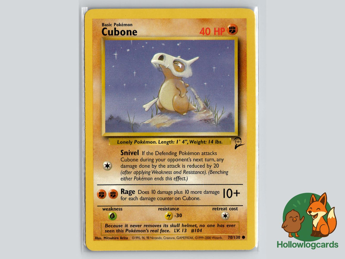 Cubone (70/130) - Base Set 2 Pokémon Card