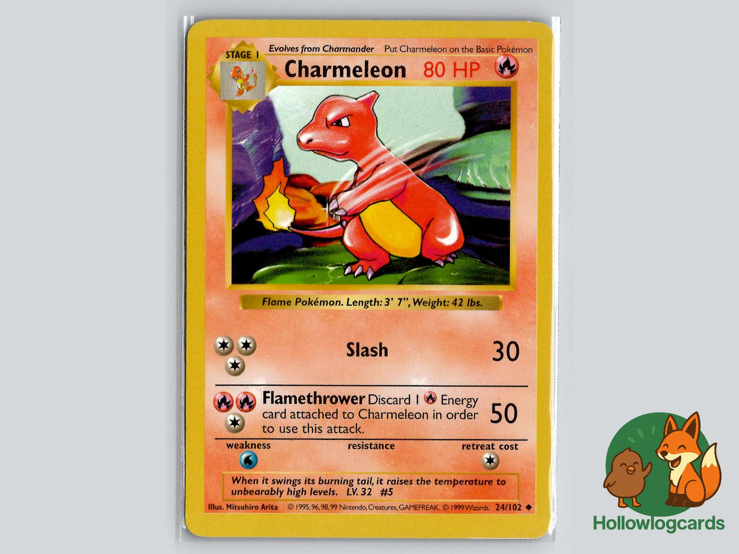 Charmeleon (24/102) - Base Pokémon Card