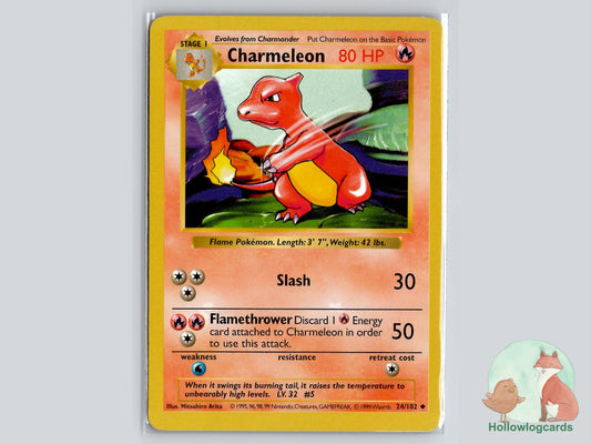 Charmeleon (24/102) - Base Pokémon Card