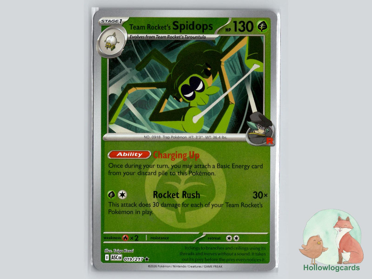 Team Rocket's Spidops (019/217) - Team Rocket Pokémon Card