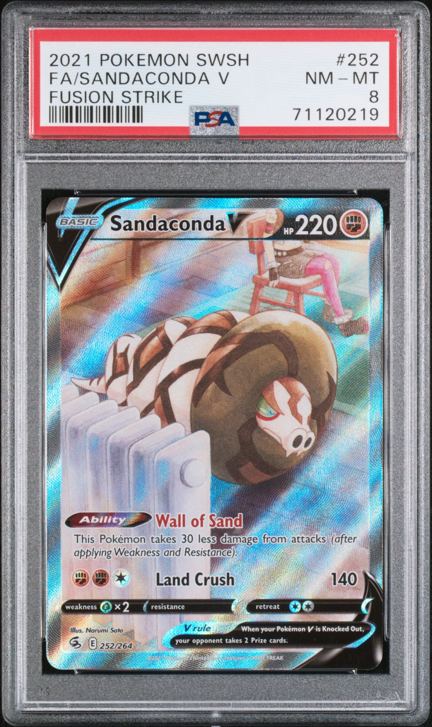 Graded Sandaconda V (252/264) Fusion Strike - PSA 8