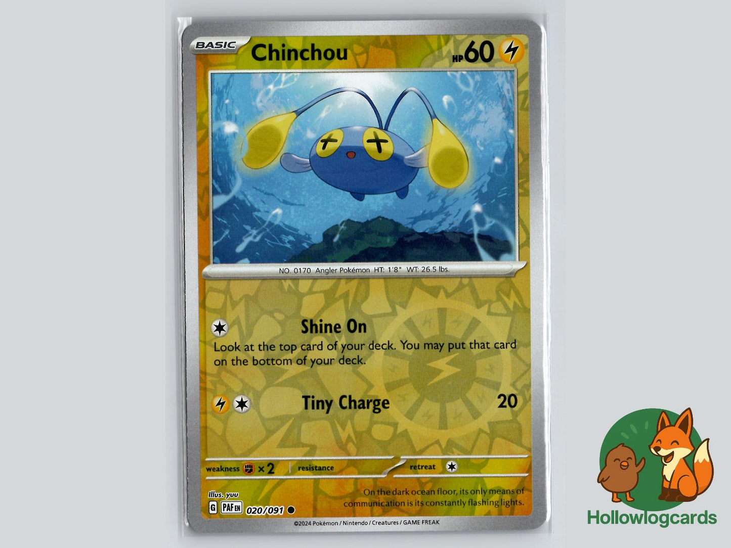 Chinchou (020/091) - Paldean Fates Pokémon Card