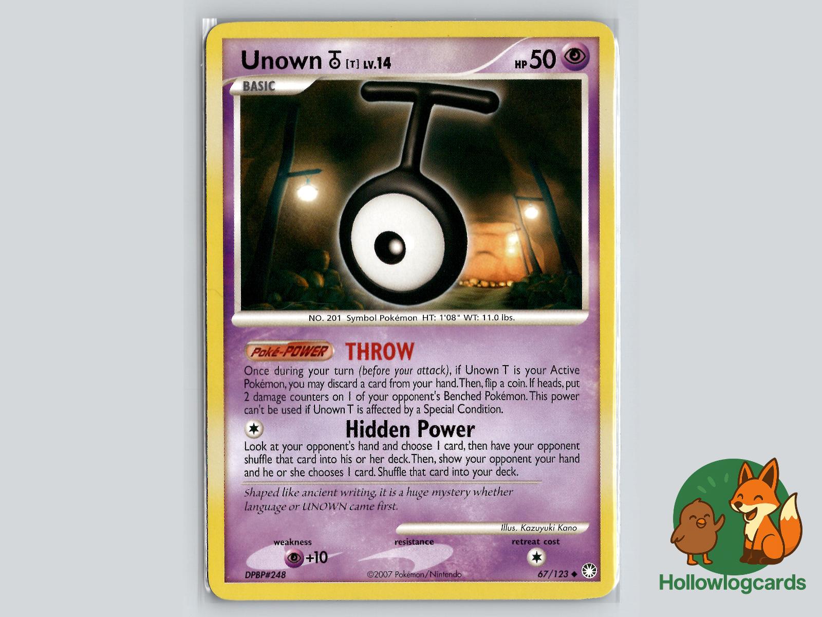 Unown [T] (67/123) - Mysterious Treasures Pokémon Card