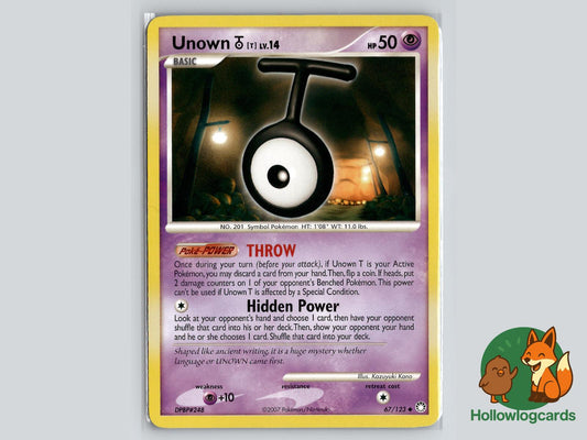 Unown [T] (67/123) - Mysterious Treasures Pokémon Card