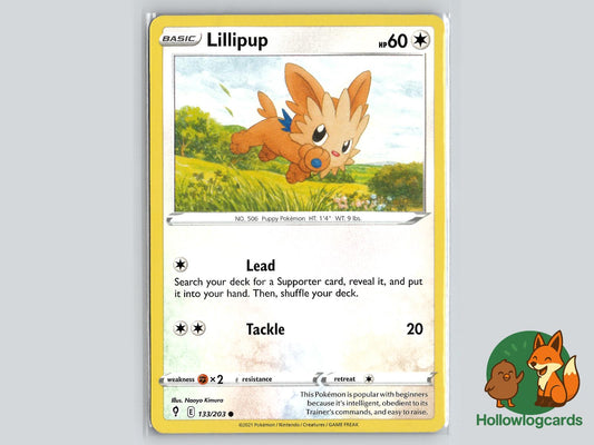 pokemon lillipup card 2021 Pokemon TCG Evolving Skies Series Lillipup Card