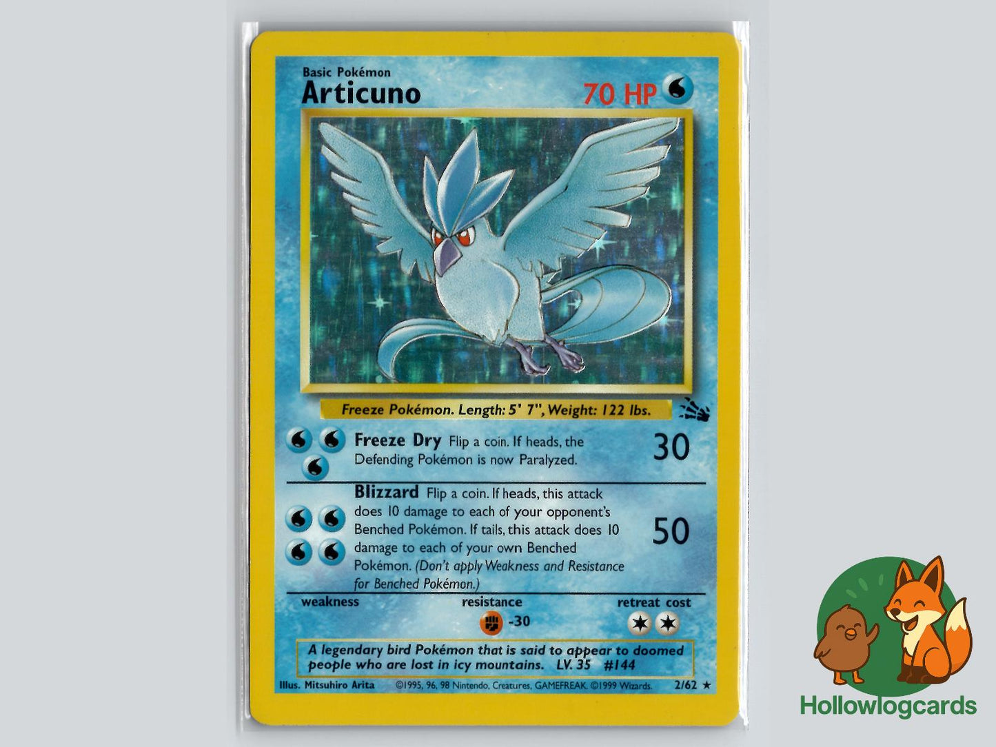 Articuno (2/62) - Fossil Pokémon Card