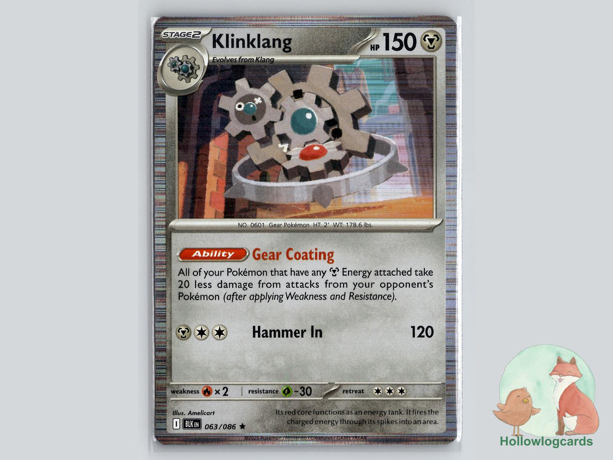 Klinklang (063/086) - Black Bolt Pokémon Card