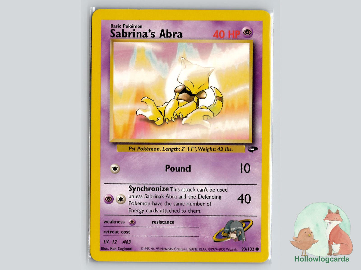 Sabrina's Abra (93/132) - Gym Challenge Pokémon Card