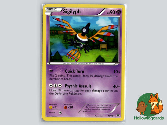 Sigilyph (42/98) - Emerging Powers Pokémon Card
