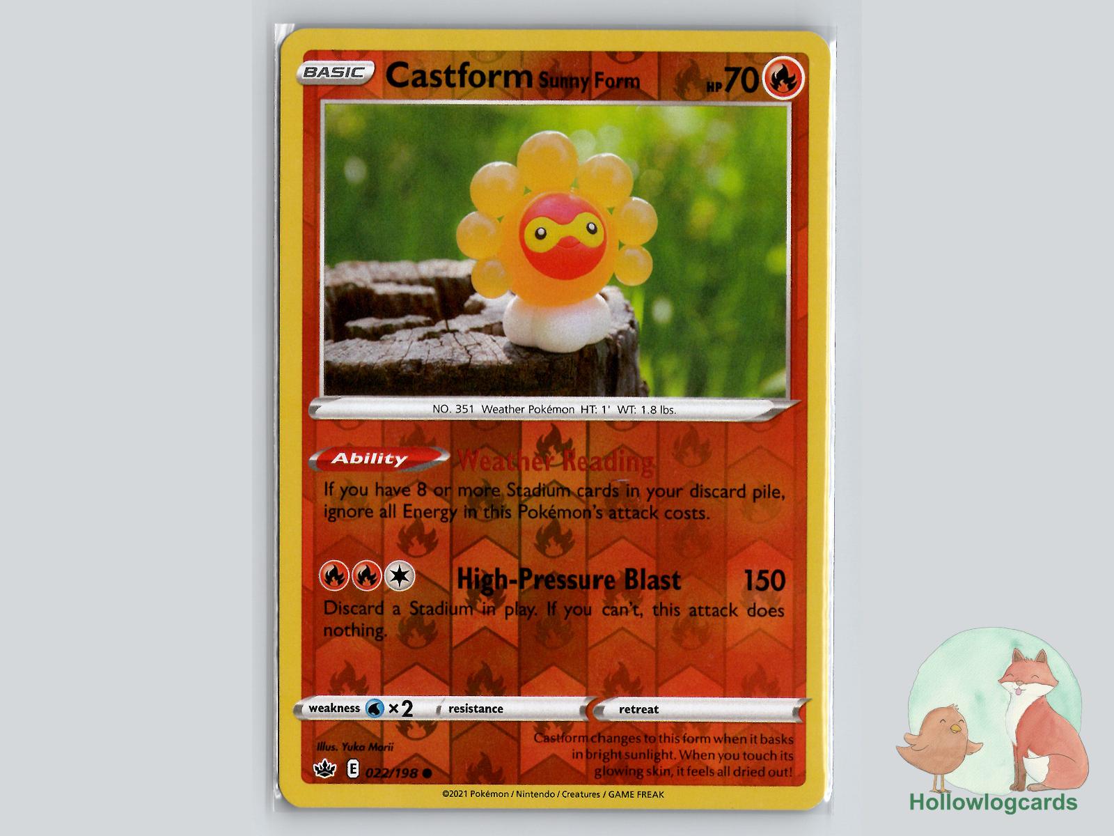 Castform Sunny Form (022/198) - Chilling Reign Pokémon Card