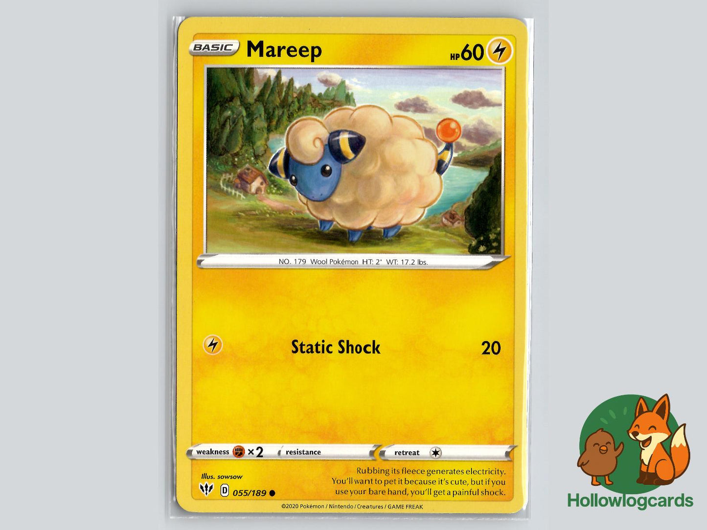Mareep (055/189) - Darkness Ablaze Pokémon Card