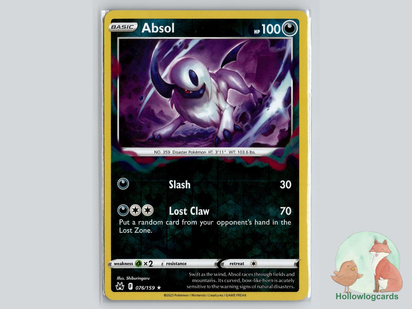 Absol (076/159) - Crown Zenith Pokémon Card