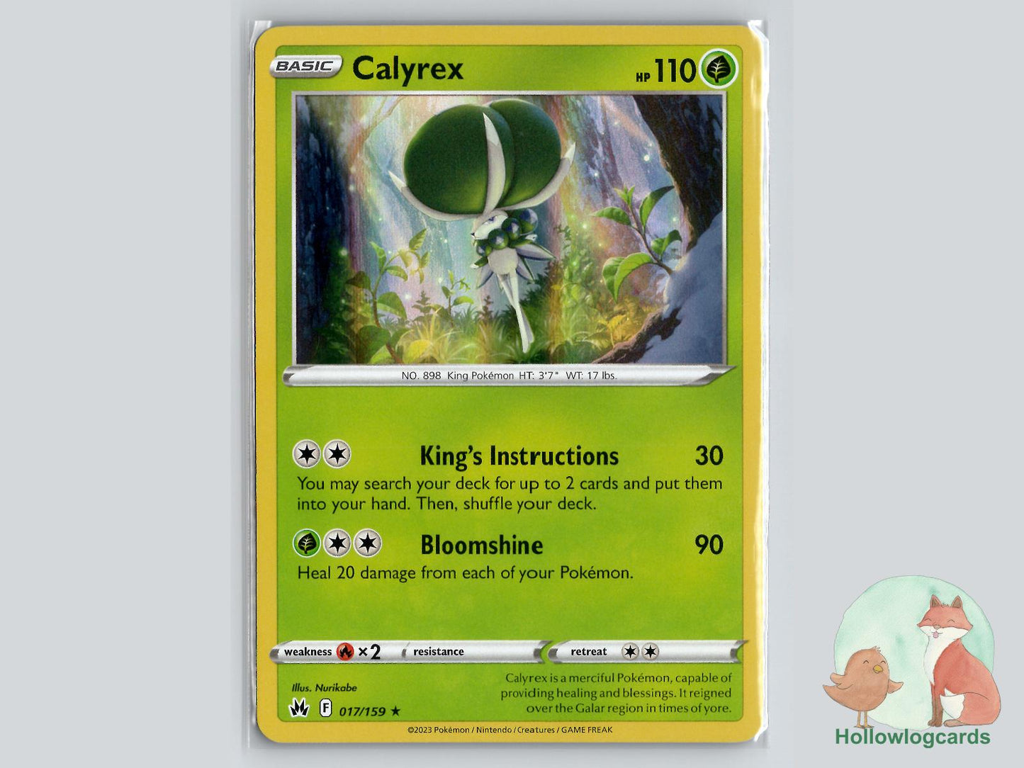 Calyrex (017/159) - Crown Zenith Pokémon Card