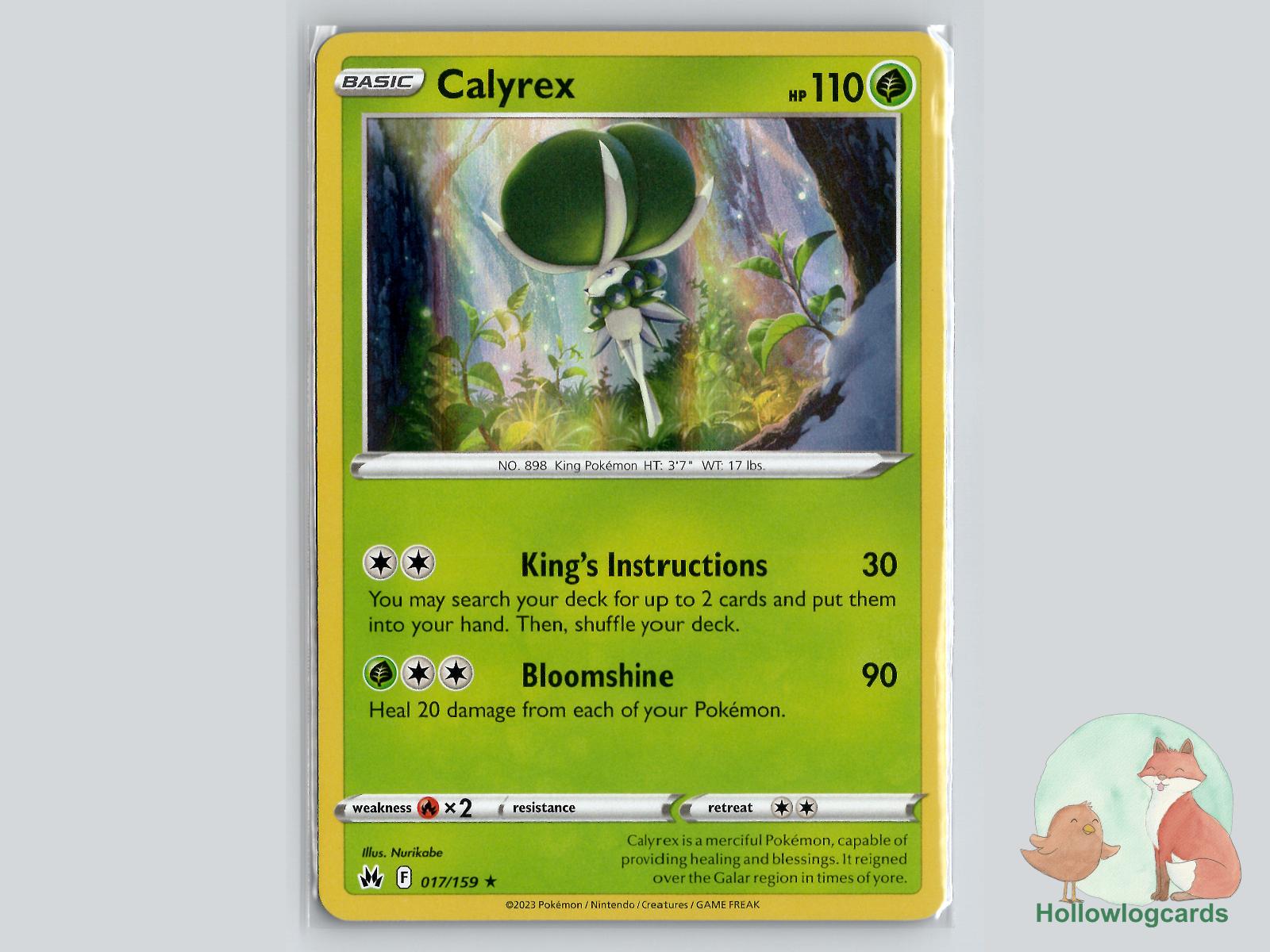 Calyrex (017/159) - Crown Zenith Pokémon Card