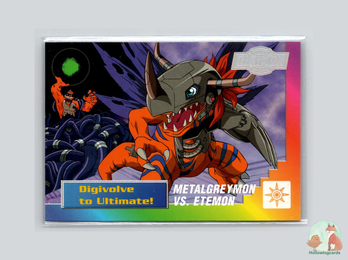 MetalGreymon vs. Etemon (25/32) 2000 Upper Deck Digimon card